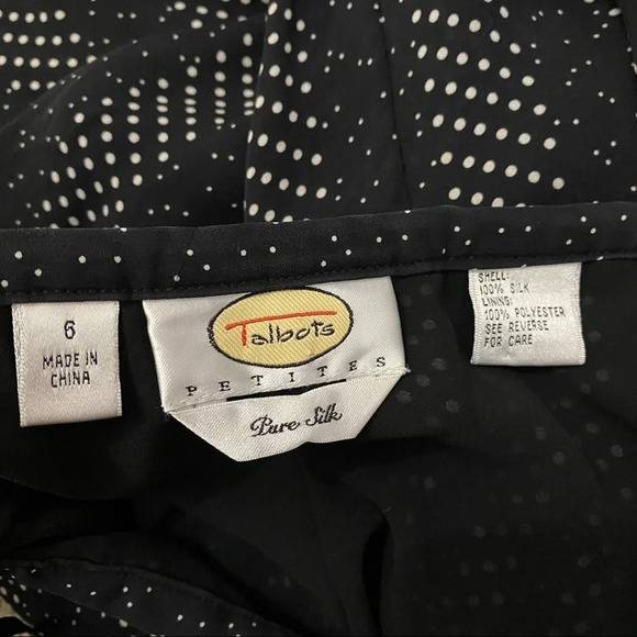 Vintage Talbots Silk Skirt Polka Dot 6P Careerwear - Picture 8 of 10